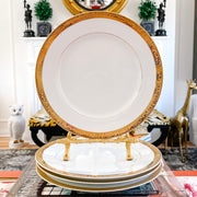 Set Of 4 Gold Encrusted Band Plates