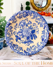 Spode Blue & Yellow Soup Bowls, Set Of 12