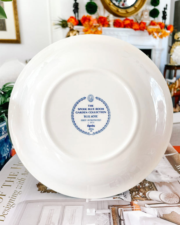 Spode Blue & Yellow Soup Bowls, Set Of 12