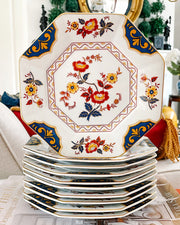 Set Of 10 Vintage Octagonal Salad Plates By Mikasa