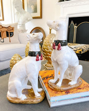 Gorgeous Pair Of Large 14" Hollywood Regency Whippets
