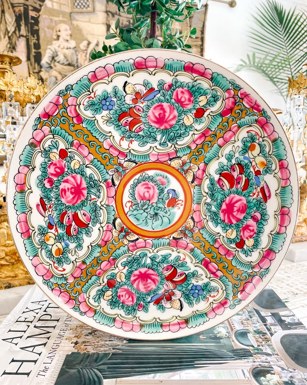 Larg 10.5" Rose Canton Decorative Plates