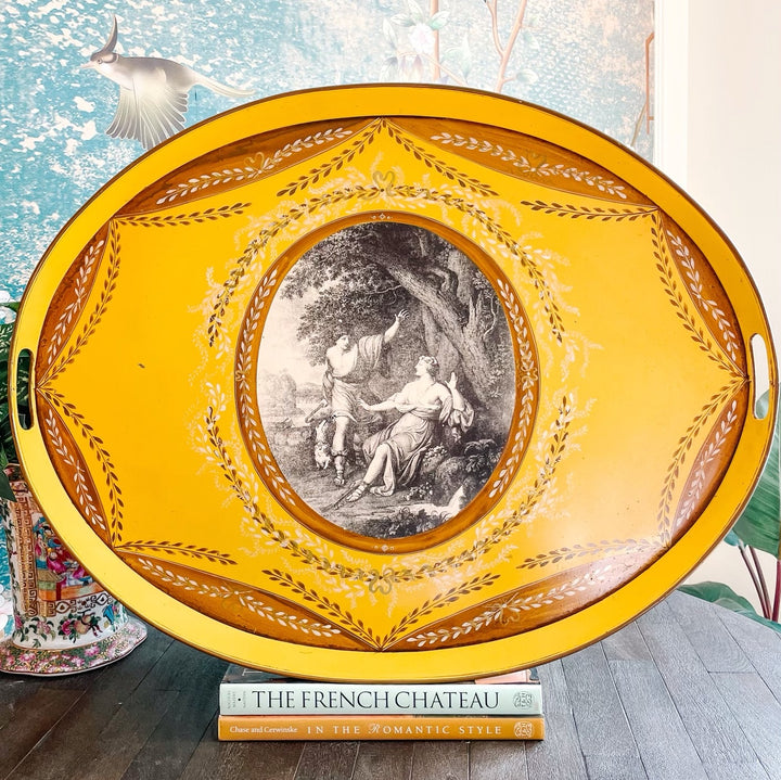 X-Large 1950s Italian Toleware Butler Tray